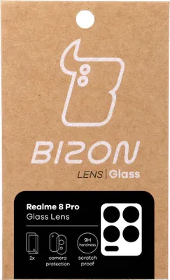 Produktbild von Gehärtetes Glas für die Kamera Bizon Glass Silk Lens für Realme 8 Pro, 2 Stück