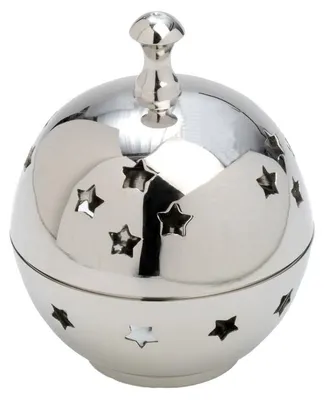Wierookbakje Bal Sterpatroon, Messing, vernikkelt, 10 cm