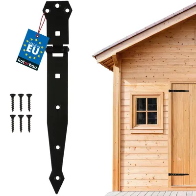 Produktbild von KOTARBAU® Kreuzgehänge Türscharniere pulverbeschichteter Stahl 300 mm Schwarz