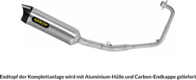 Zdjęcie produktu dla Aluminiowy układ wydechowy ARROW THUNDER do Hondy CB125R od roku modelowego 2021
