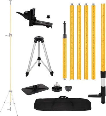 Productafbeelding van Telescopische lasernivelleringsstang met statief, tot 4,2 m uittrekbaar