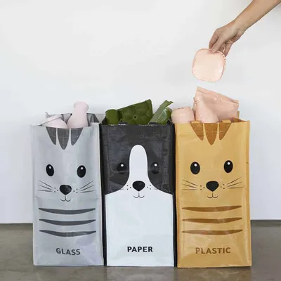 Obrázek produktu pro Balvi Recyklační taška Mňau - sada 3ks