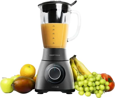 Produktbild von Cecotec Power Black Titanium 1500 PerfektMix, Tischplatten-Mixer, 1,8 l, Eis-Crusher, 1500 W, Schwarz, Edelstahl