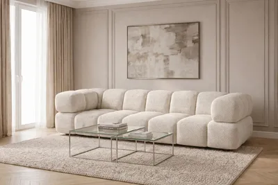 Produktbild von Kaiser Möbel Sofa 4-Sitzer, strukturierter Premiumstoff Sonic, Beige, Averro