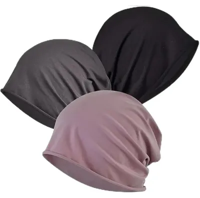 Produktbild von poraceous 3 Stück Pack Beanie Damen, Chemo Kopfbedeckung Damen, Dünne Mütze