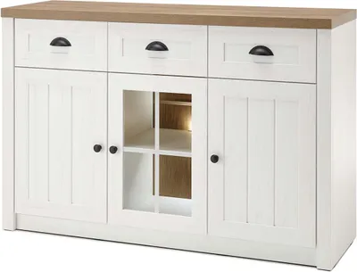 Produktbild von Sideboard Provence - Weiß Landhaus ohne Beleuchtung