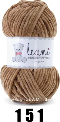 Produktbild von LEAMI Chenille Soft UNI 151 braun