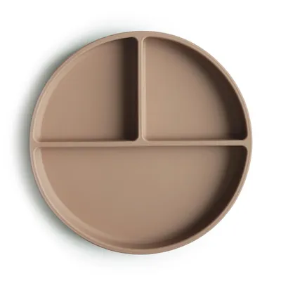 Obrázok produktu pre Mushie silikónový tanier s prísavkou - Natural 18,4 cm