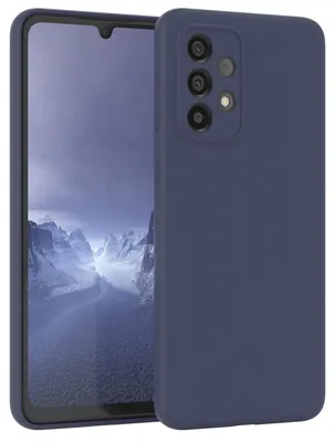 Produktbild von EAZY CASE Silikonhülle für Samsung Galaxy A33 5G Silikon Backcover Schutz in Blau