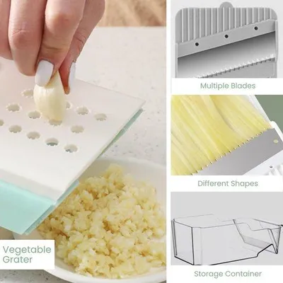 Image de Hachoir à légumes avec 5 lames et une brosse
