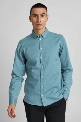 Produktbild von CASUAL FRIDAY CFAnton BD LS denim chambray shirt Herren Jeanshemd Denim Hemd Freizeithemd mit Hemdkragen aus 100% Baumwolle Regular Fit