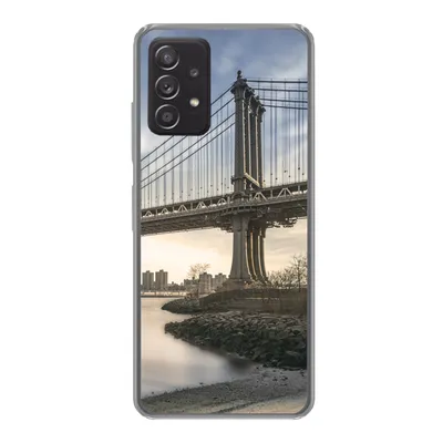 Produktbild von MuchoWow® Handyhülle Schutzhülle Hülle für Samsung galaxy a73 New York - Fluss - Brücke Silikon Softcase Handy Hülle - Handyhülle