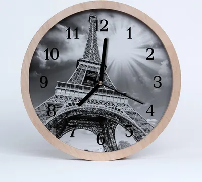 Produktbild von Holzuhr 20fi cm wanduhr - Eiffelturm in Paris