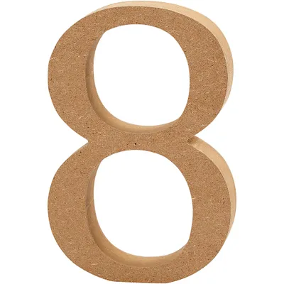 Produktbild von Creativ Company 56399, Deko-Zahl, Holz, Holz, 80 mm, 1,5 cm, 1 Stück(e)