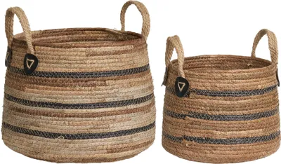 Produktbild von 2 natürliche Bananenblattkörbe Ø 30-39 cm