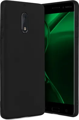 Produktbild von ONEFLOW® Slim Case kompatibel mit Nokia 6 - Hülle ultra dünn aus Silikon, Schwarz