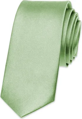 Produktbild von Krawatte Herren Hochzeit Konfirmation Slim Tie Retro Business Schlips schmal Autiga® hellgrün