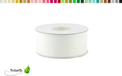 Produktbild von 25m Rolle Ripsband 38mm, Farbauswahl:ivory / elfenbein 810