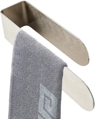 Immagine prodotto di Portasciugamani autoadesivo Ibenzoa® in acciaio inossidabile SUS304, 20 cm, resistente alla ruggine e impermeabile, montaggio senza fori, ideale per bagno, cucina e balcone, montabile sia a sinistra che a destra