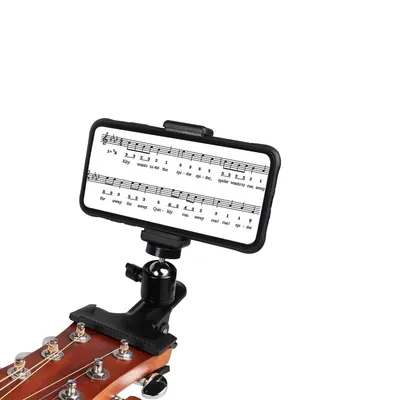 Produktbild von Mikrofon Gitarren Halterung Handyhalter Smartphone Gitarrenkopf Befestigung Clip Noten