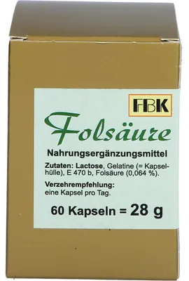 Obrázek produktu pro FBK Kapsle s kyselinou listovou, 60 kapslí