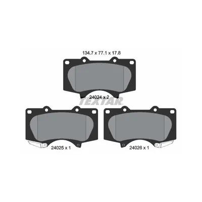 Produktbild von Textar Bremsbeläge vorne für Mitsubishi Pajero Toyota Land Cruiser 2,8 - 4,0 +D