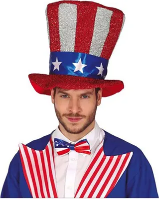 Produktbild von Guirca Zylinder Mit Amerikanischer Flagge One Size