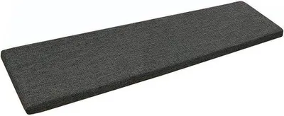 Obrázok produktu pre Vankúš na záhradnú lavičku – pohodlný sedací vankúš – priedušná bavlna a ľan – 100x40x5 cm – sivý