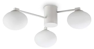 Produktbild von Zeitgenössische Deckenleuchte Hermes Metall Weiß 3 Lichter G9 28W 3000K Ip20
