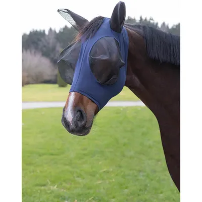 Produktbild von Covalliero Fliegenschutzmaske FinoStretch blau, Größe:Pony