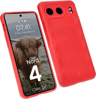 Produktbild von Pancerne etui Bizon Case Tur do OnePlus Nord 4, czerwone