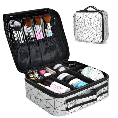 Produktbild von Kosmetik-Koffer Kosmetiktasche Portable Reise Make Up Tasche, Makeup Organizer Tasche Kosmetische Box Wasserdicht Schminktasche