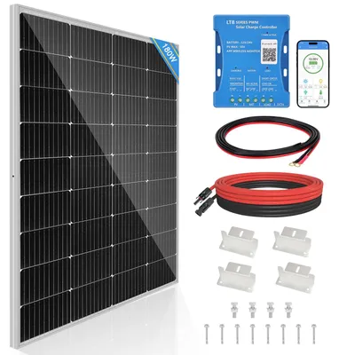 180W Solarmodul 12V Monokristallin mit Bluetooth Laderegler