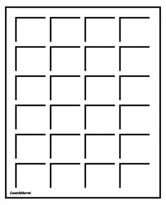 Produktbild von Leuchtturm (336508) Münztableau für 24 Münzen bis 33 mm Ø, blau, für kleinen Münzkoffer