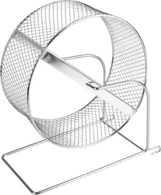 Produktbild von Flamingo Hamsterrad aus Metall Trota Chrom , Maße: 20,5 cm
