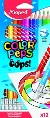 Zdjęcie produktu dla Maped Color’Peps 832812, Ołówek grafitowy, Wielobarwny, Trójkąt, Wielobarwny, Zawieszane pudełko, 12 szt.