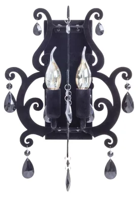 Obrázok produktu pre 2-bodová nástenná lampa "BLACK VELVET", výška: 40 cm, farba: čierna