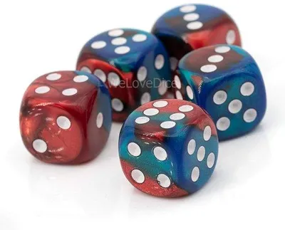 Immagine prodotto di Accessorio in acrilico 16 mm rosso/blu e bianco, accessorio in plastica, 1 pezzo
