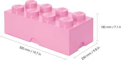 Produktbild von NHG LEGO Aufbewahrungsbox Storage Brick 8 - Light Purple, Kunststoff, 50 x 25 cm, 40041738