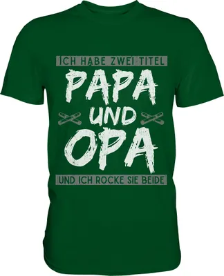 Produktbild von Opa rockt Herren Premium T-Shirt – Bottle Green / M