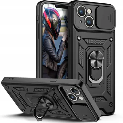 Zdjęcie produktu dla Etui Do Iphone 14 | 13 Pancerne Slide Ring + Szkło