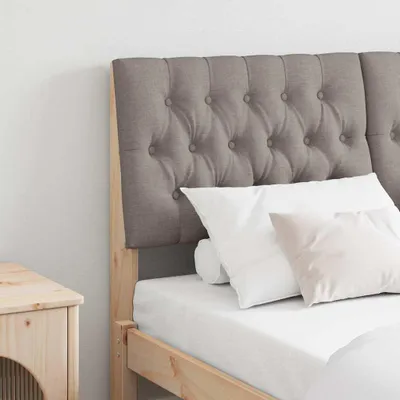 Produktbild von "Schlussverkauf" Gepolstertes Kopfteil 1 pc - Einfach zu reinigen - Taupe 140 cm Massives Kiefernholz C10961