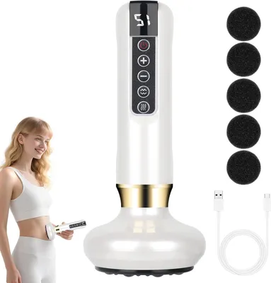 Produktbild von Massagegerät – Cupping-Gerät – Hautverbesserung – 3-in-1-Funktion – 22 x 12 x 6 cm – Weiß