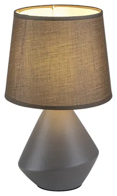 Immagine prodotto di Lampada da tavolo da comodino Wendy, marrone, 1xE14x40W, Vetroceramica/gesso, dimensioni: 34x20x20 cm, IP20, Rabalux