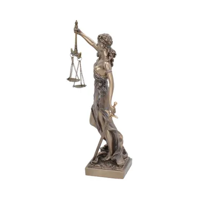 Produktbild von Justitia - Bronzierte Statue der Göttin der Gerechtigkeit 33 cm Dekofigur Skulptur