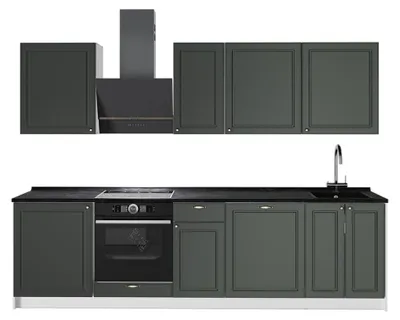 Obrázok produktu pre Kuchynka Vicco Fame-Line Zelený a zlatý vidiecky dom/biely 280 cm, AP Antracit, Model 64228