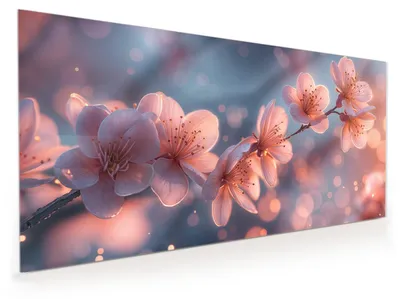 Produktbild von Küchenrückwand Spritzschutz Glas mit Motiv Blühender Zweig 40 x 40 cm