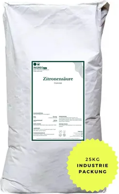 Produktbild von Zitronensäure Mononhydrat  Granulat (<40 Mesh) – 25 kg