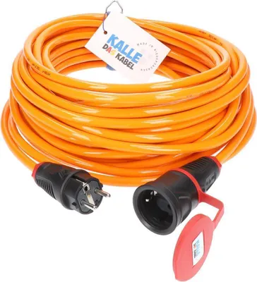 Produktbild von KALLE DAS KABEL PUR Verlängerungskabel mit SCHUKO Stecker/Kupplung H07BQ-F 3G 2,5 mm² 25 Meter EXTREME SIGNAL PUR-Kabel Polyurethanverlängerung Campingkabel WoMo Caravankabel Stromkabel Campingplatz