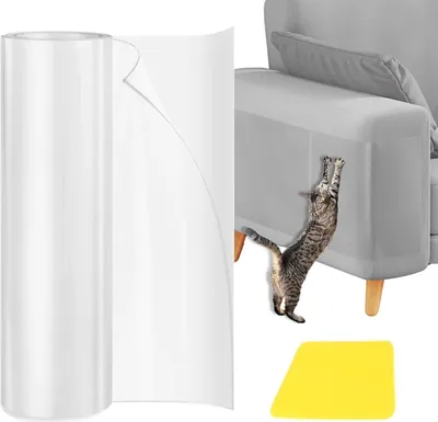 Produktbild von Kratzfolie Katzen Kratzschutzfolie Selbstklebend 5m x 20cm Katzen Kratzschutz Folie Katze Kratzbaum Möbelschutz Kratzschutz Matte